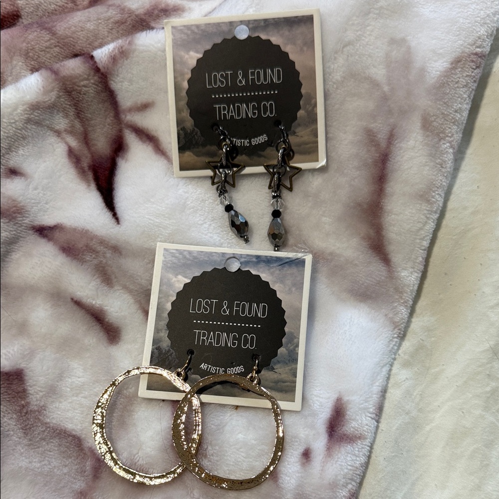 Silver and Gold Earrings Set
